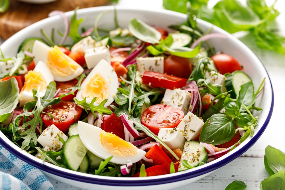 Salad with boiled egg work lunch | Swoosh Finance