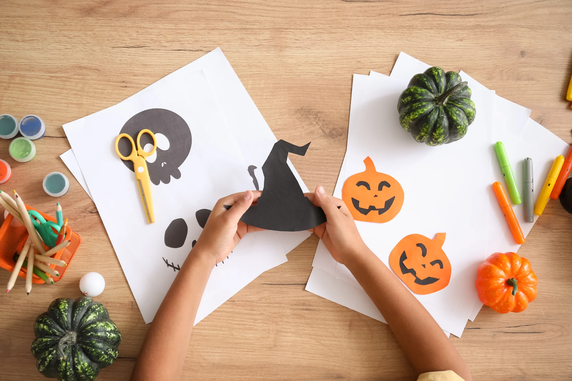 15 Cheap Ideas for DIY Halloween Decorations: Paper Halloween cutouts | Swoosh Finance