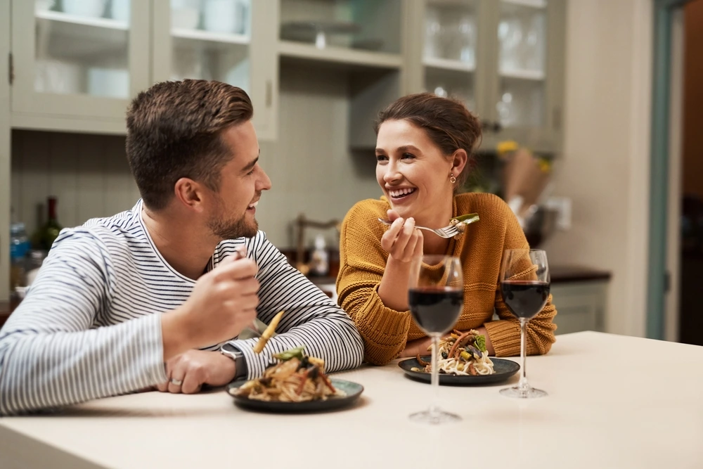 Have an at home dinner for a budget date idea | Swoosh Finance