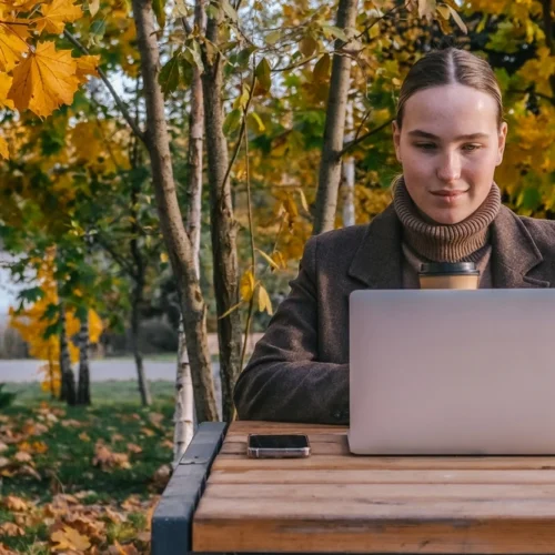 Lady watching her credit score increase | Swoosh Finance